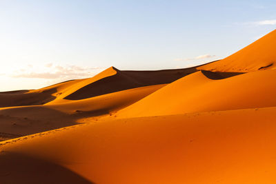 Scenic view of desert against sky