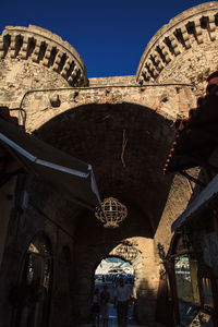 Low angle view of historical building