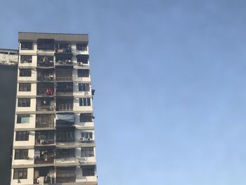 Low angle view of building against clear sky