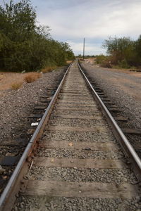 View of railroad tracks against sky