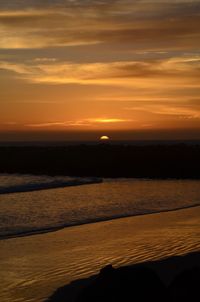 View of sea at sunset