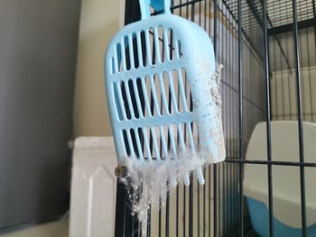 Close-up of ice cream hanging at home