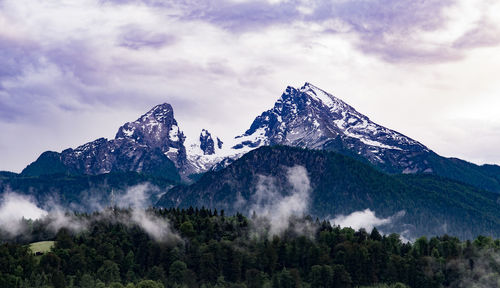 Low angle view of mountain against sky
