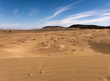 Scenic view of desert against sky