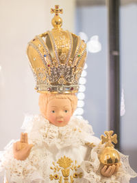 Close-up of statue in church