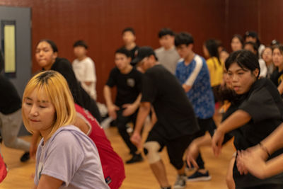 Group of people at music concert