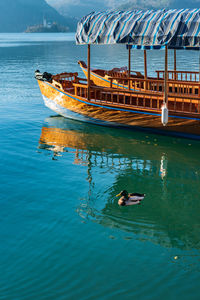 View of a boat in sea