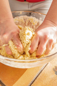 Close-up of hand holding food