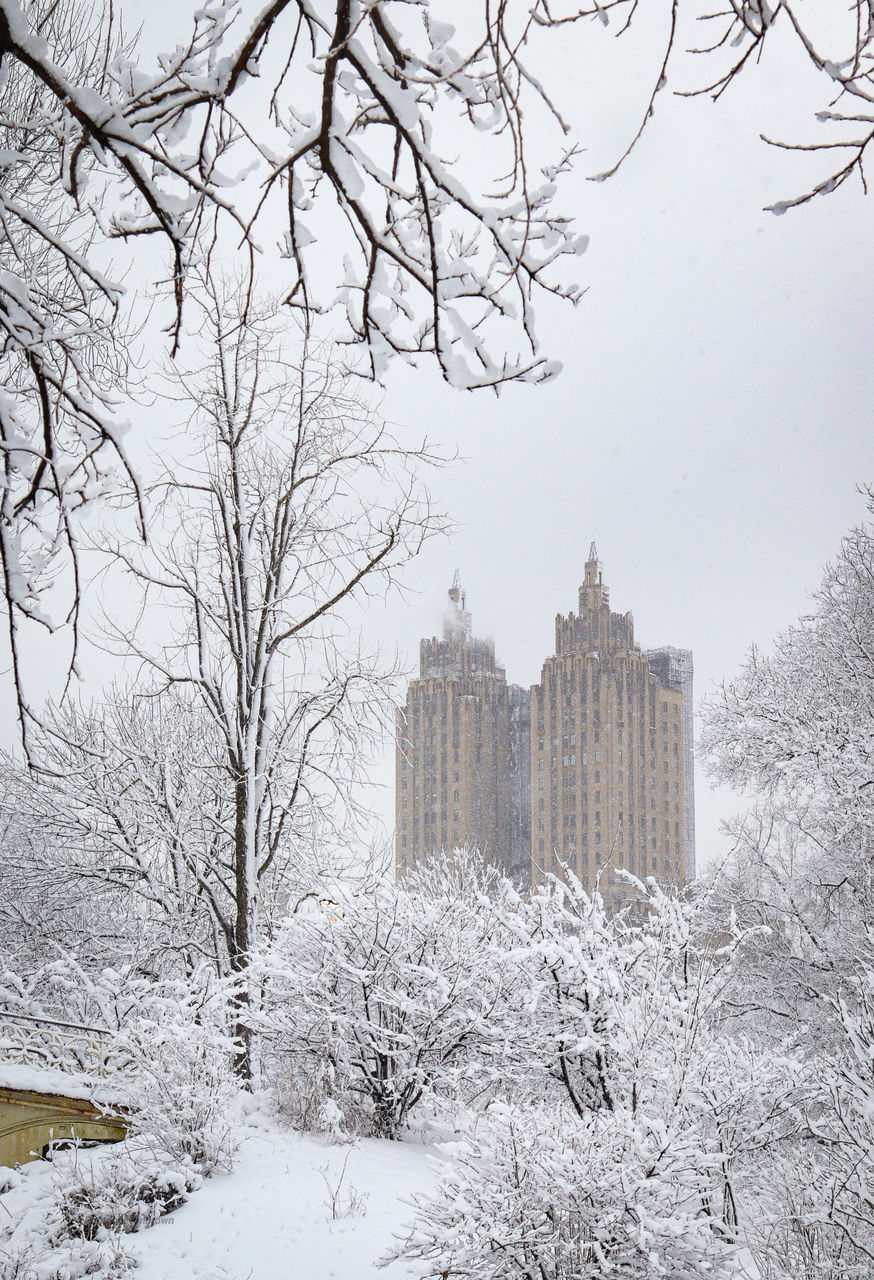 winter, snow, tree, architecture, cold temperature, bare tree, building exterior, built structure, plant, building, nature, freezing, branch, no people, travel destinations, frost, history, sky, landscape, the past, city, blizzard, winter storm, travel, black and white, outdoors, day, tourism, frozen, environment, scenics - nature, tower, snowing, beauty in nature, religion, monochrome, land, place of worship