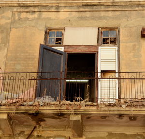 Low angle view of abandoned building