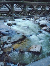 River flowing through rocks