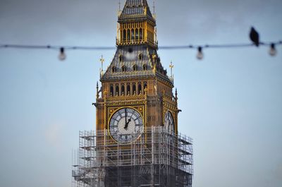 Low angle view of clock tower