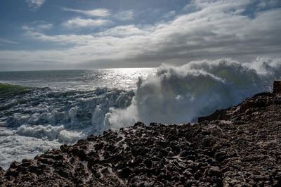 Panoramic view of sea against sky