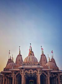 Low angle view of temple building against sky