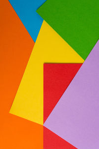 Directly above shot of multi colored paper