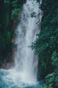 Scenic view of waterfall