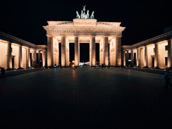 View of historical building at night