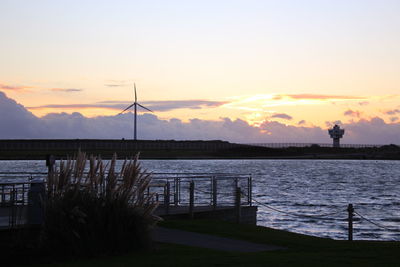 Scenic view of landscape at sunset