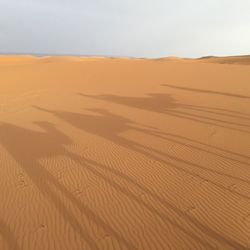 Scenic view of desert against clear sky