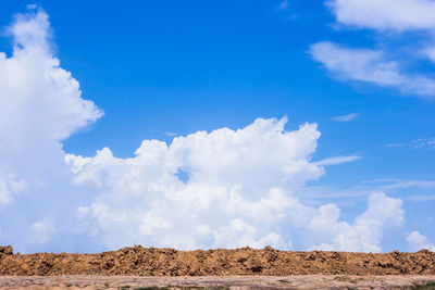 Scenic view of arid landscape against sky