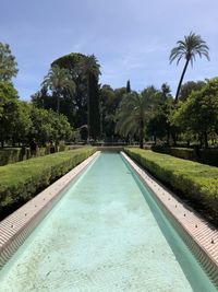 View of swimming pool against sky