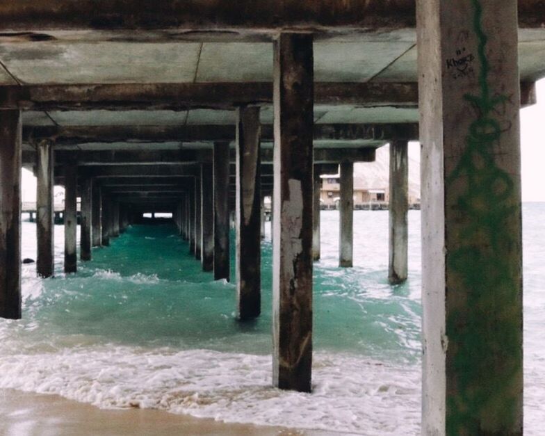 VIEW OF PIER OVER SEA