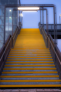 Low angle view of yellow staircase