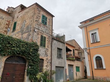 Low angle view of buildings against sky