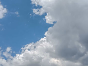 Low angle view of clouds in sky