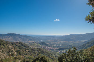 Panoramic view of platì, a town in aspromonte.