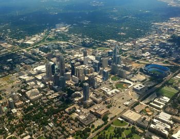 High angle view of cityscape