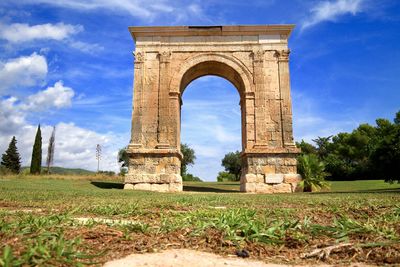 Low angle view of historical building