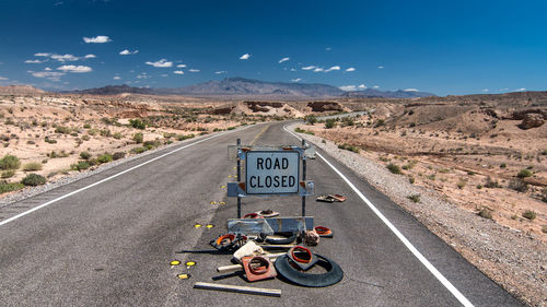 View of road closed sign