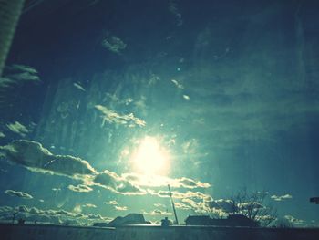 Low angle view of sky over water