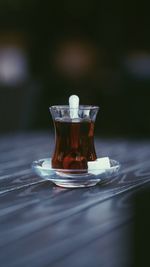 Close-up of drink on table