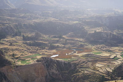 High angle view of landscape against sky