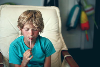 Close-up of boy