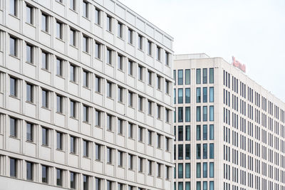 Low angle view of modern building against sky