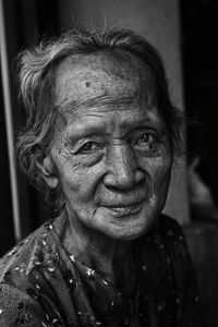 Close-up portrait of senior woman