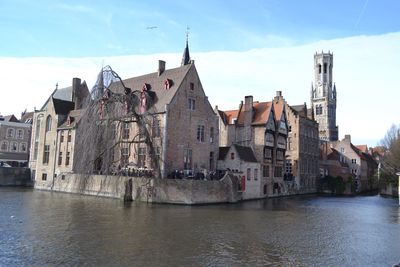 View of buildings against cloudy sky