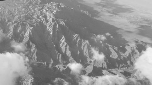 High angle view of sun over sea