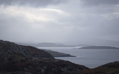 Shades of cool silver-grey - gentle light on the sea around achmelvich bay, from clachtoll