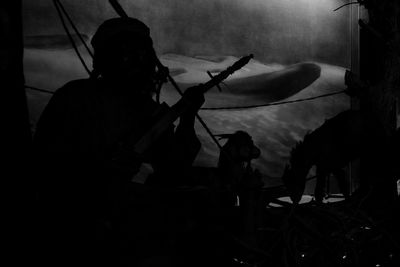 Silhouette people on stage