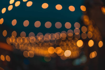 Defocused lights at night