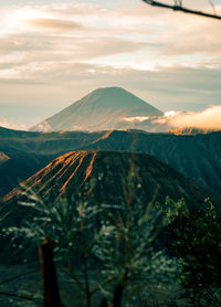 Scenic view of landscape against sky during sunset