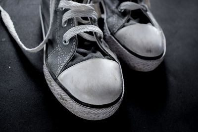 High angle view of shoes on table