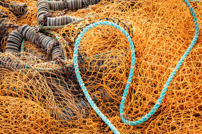 Full frame shot of fishing net