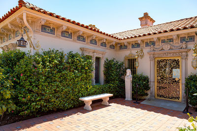 Exterior of one of the buildings on the grounds of hearst castle