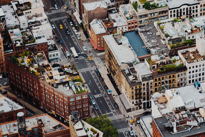 High angle view of city