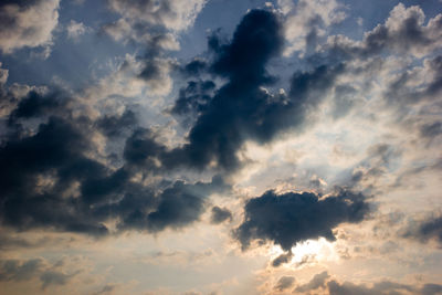 Low angle view of clouds in sky